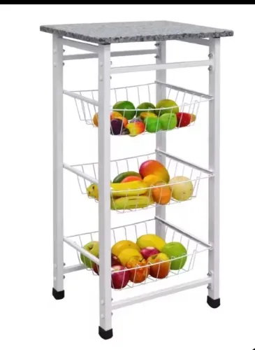 Fruteira cozinha multiuso tampo pedra de granito
