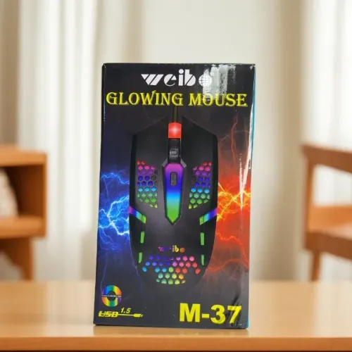 Mouse Gamer com Fio USB Led RGB Glowing M37 Cibo an6