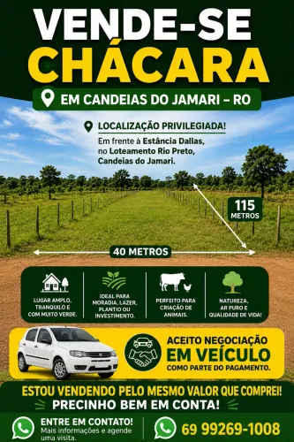 Troco chácara por carro MANO A MANO