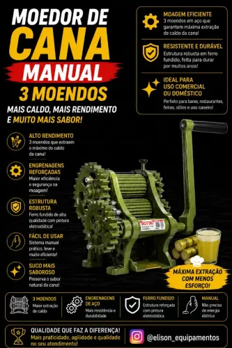 Moedor de cana manual
