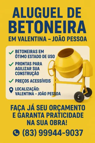 Alugo betoneira 