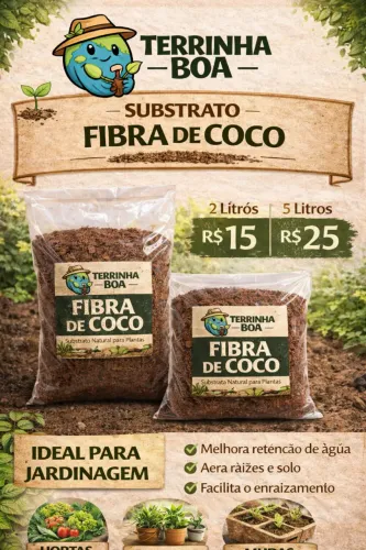 Fibra de coco para jardinagem