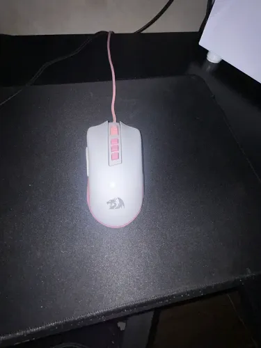 Mouse Gamer Redragon Cobra M711WP Branco/Rosa RGB - Excelente Estado