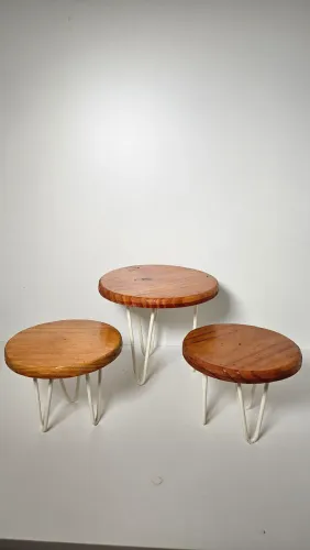 Trio suporte para doces e bolos