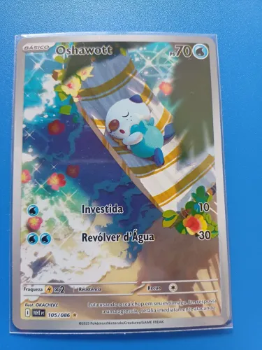 Carta Pokemon Oshawott fogo Branco