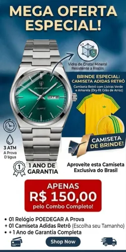 Relógio + uma camisa do Brasil de brinde