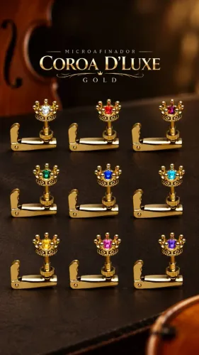 Violino Microafinador Personalizado - Coroa D'Luxe Gold