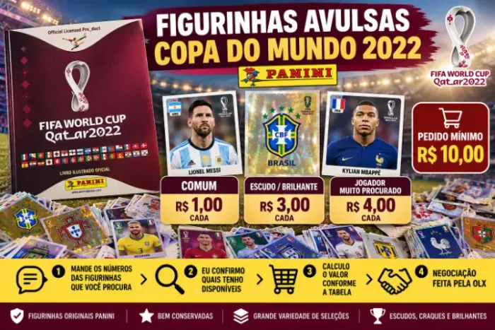 Figurinhas Copa do Mundo 2022 Avulsas Panini - Escolha