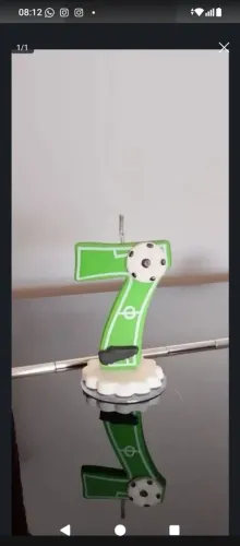 Vela de aniversário bisquit n. 7