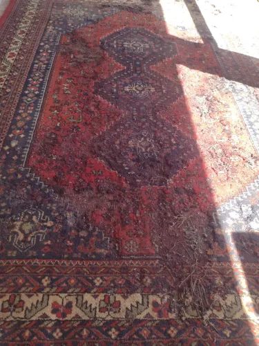 Tapete Persa, Shiraz ou Qashqas feito a mão, 9,10 m2 medidas 3,5 x2.6 tape para ser restau