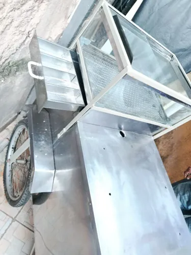 Carrinho inox de pastel 