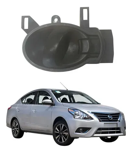 Maçaneta Interna Porta Dianteira Esquerda Nissan Versa 2019 Preto Dianteira