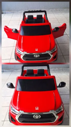 Carro Elétrico Infantil Bandeirante - Toyota Hilux 12V com Controle Remoto