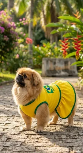 Roupa para cachorro,copa do Brasil 