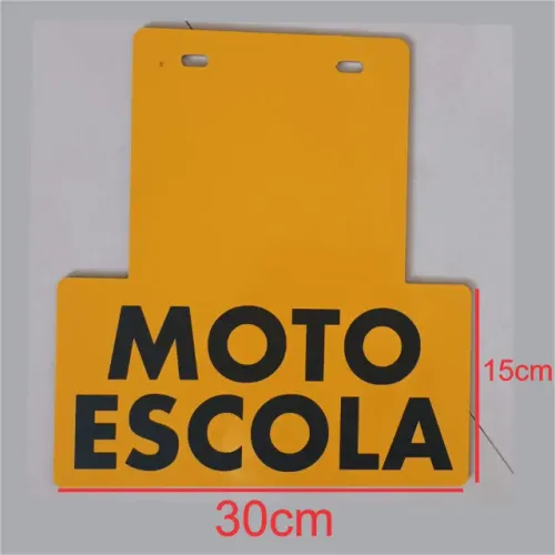 Placa Moto Escola 