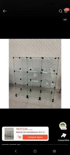 Balcão de vidro novo!!!!