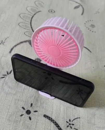 Ventilador com suporte - Rosa
