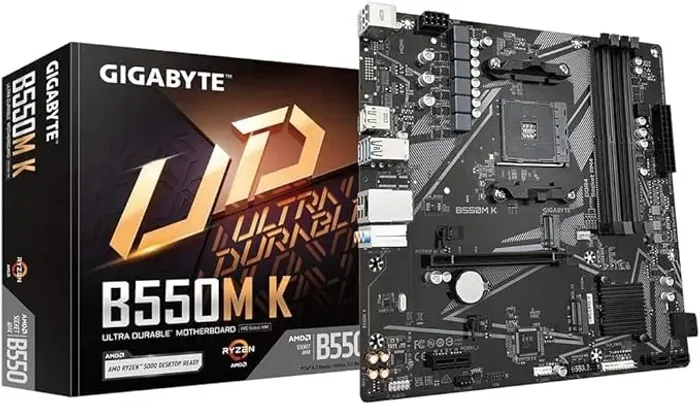 Placa Mãe B550M-K ( AM4/4XDDR4/USB 3.2/M.2 ) GIGABYTE - novo, pronta entrega