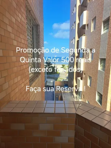 Locação de temporada apto 1 dorm frente mar em Praia Grande diárias a partir de 100 reais 