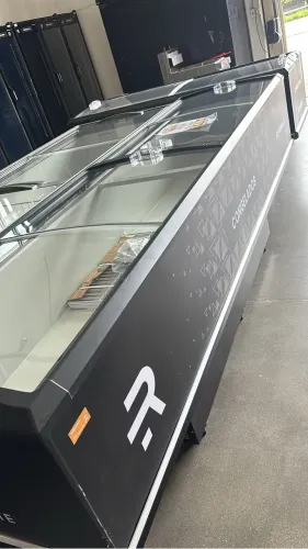 Ilha 3 m vidro semi curvo