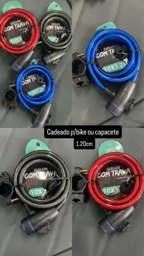 Cadeado para moto e capacete