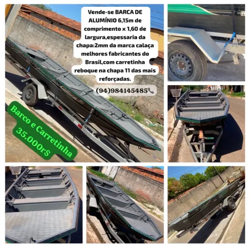 Vende-se barca,nuca usada tanto ela quanto a carretinha