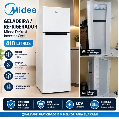 Geladeira/Refrigerador Midea 410 L NOVO