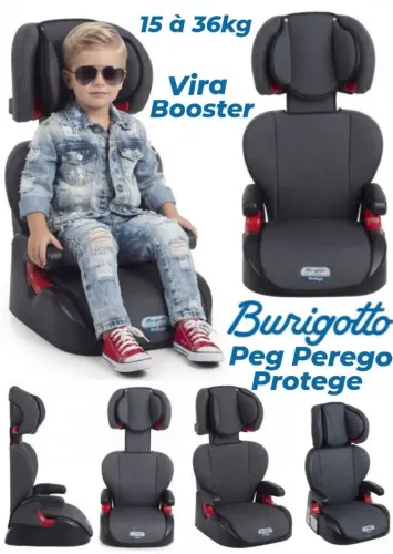 Cadeirinha de Carro Burigotto Peg Perego Protege Reclinável de 15 à 36kg Vira Boosther!!!