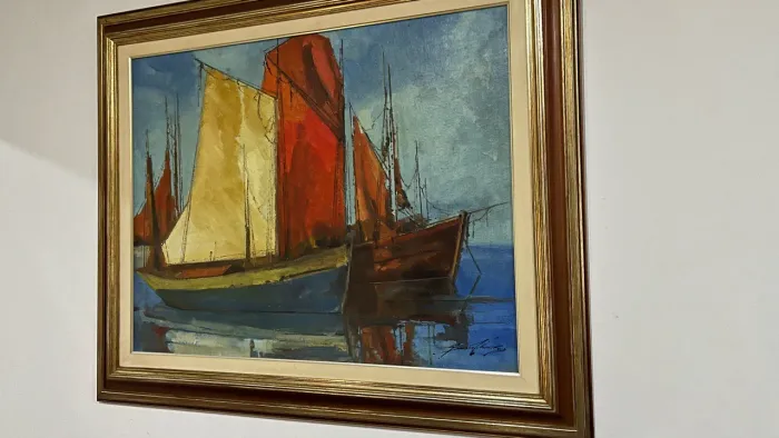 quadro original sansão pereira - marinha