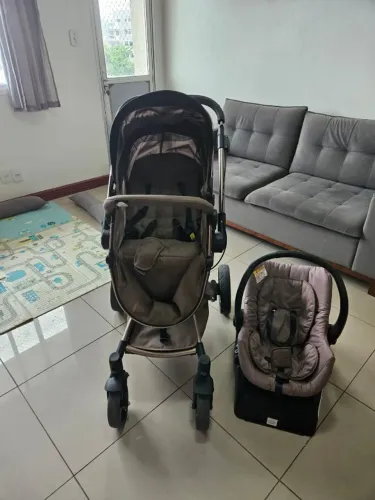 Carrinho de Bebê Vulkan 360 - Dzieco + Bebê conforto com base