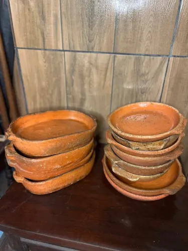 Kit 12 Travessas de Barro Rústicas para Porções
