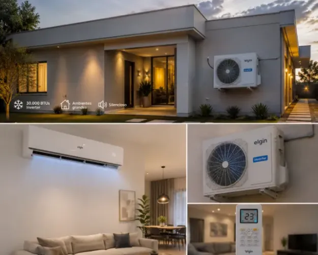 Central de AR ELGIN -INVERTER 30.000BTUS, pouco usada, semi nova.