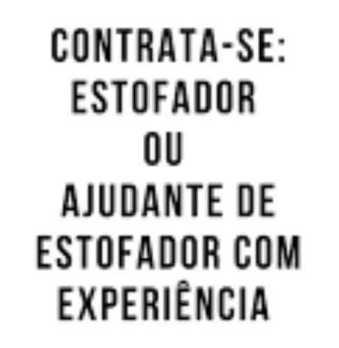 VAGA ESTOFADOR PROFISSIONAL