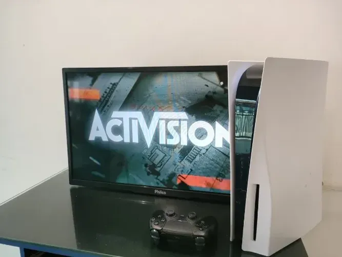 Ps5 com Leitor de Disco + Controle original + Cabos e Pronto pra uso! Jogo Dig. Cal of dut