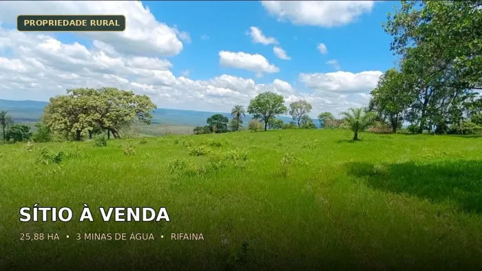 Sítio à Venda em Sacramento MG - 5,35 Alqueires Mineiros, 3 Nascentes e Vista para Rifaina