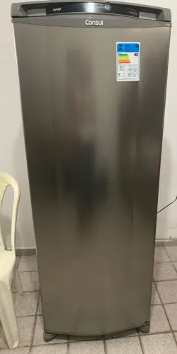 Geladeira Consul Frost Free 342L cor Inox com gavetão Hortifruti 