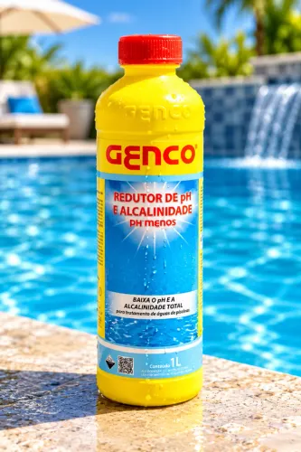 Redutor De Ph E Alcalinidade 1l Genco Líquido Para Piscina