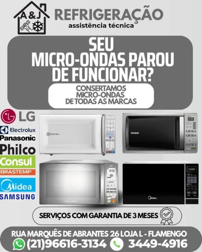 Conserto e venda de microondas no Flamengo