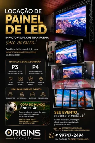 Telão, painel para transmissão dos jogos da copa do mundo ?