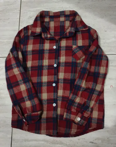 Blusa xadrez 7 anos