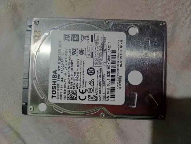 HD Toshiba 1 Tera funcionando perfeitamente