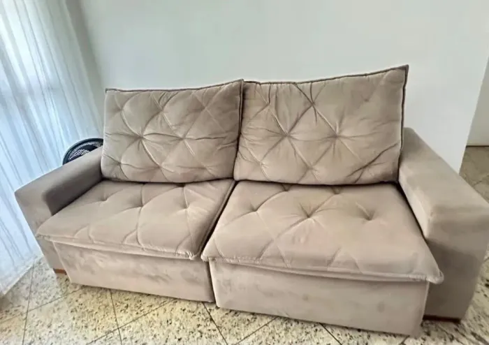 Descrição sofá lar shopping 2 e 30 medida perfeito estado