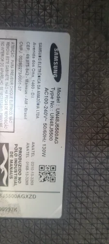 Smar TV Samsung 48 tela quebrada