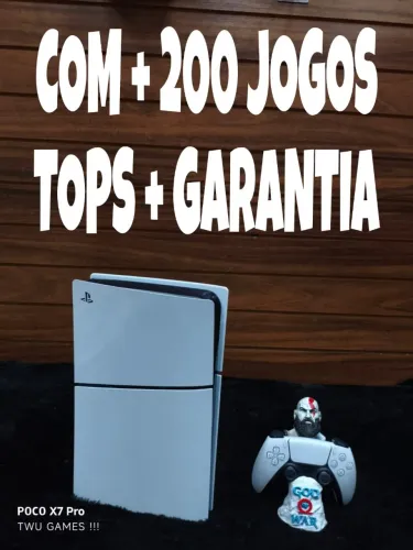 PS5 slim + garantia + 200 jogos tops