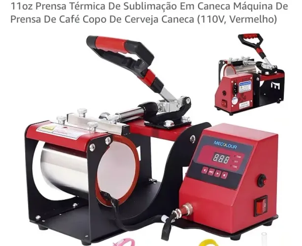 Prensa térmica de sublimação em caneca