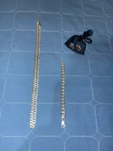 Corrente e Pulseira de Prata 925