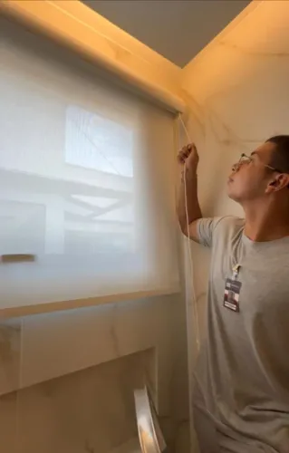 Cortinas Rolô. Confecção na SouzaFlex Persianas