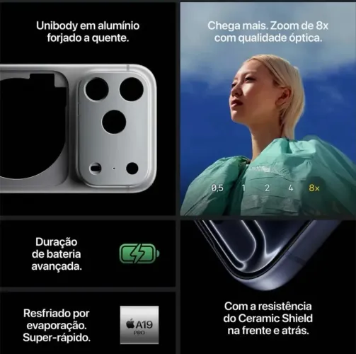 NOVO Iphone 17 ProMax 256gb Laranja e Silver