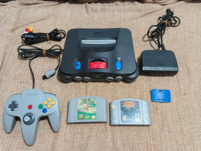 NINTENDO 64+ EXPANSION PAK+ 2 JOGOS ORIGINAIS leiam a descrição 
