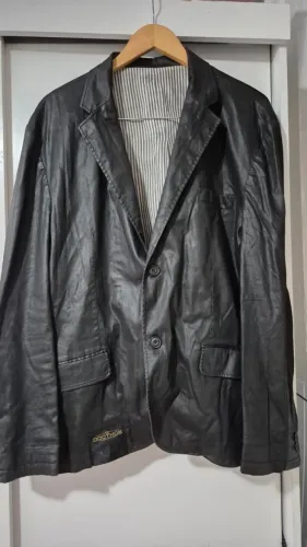 Blazer Docthos Slim Sarja Resinada Preto Unissex G/GG